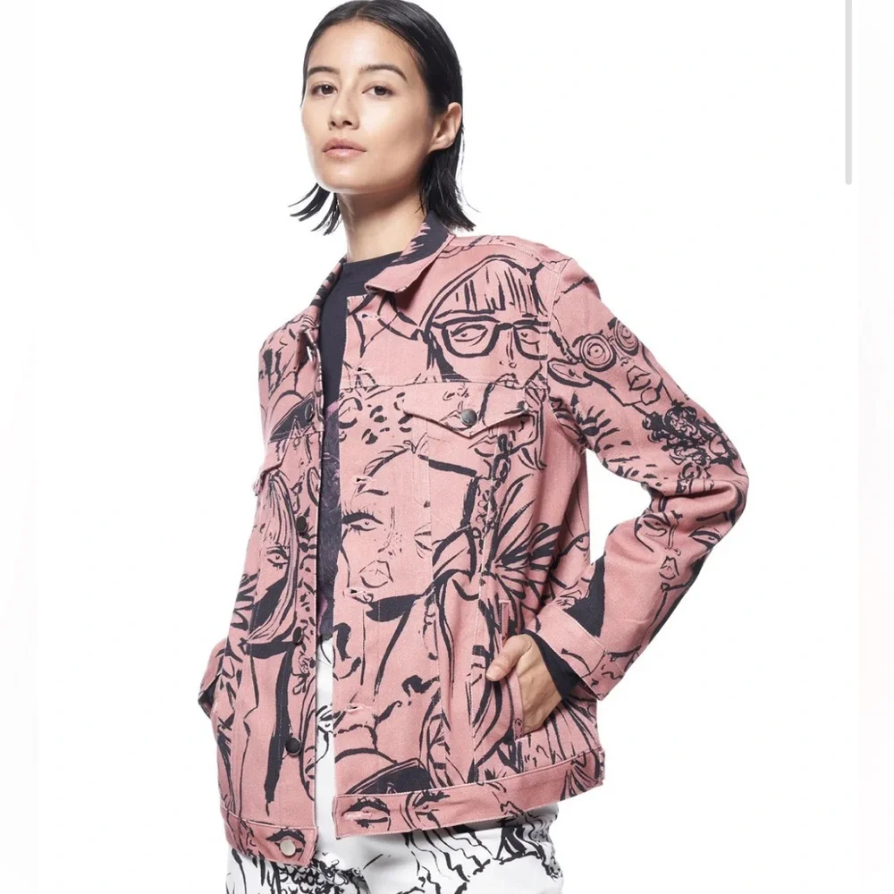 The Kit Olivia Jean Jacket. EUC. Size L. Dusty rose color. - Picture 1 of 5